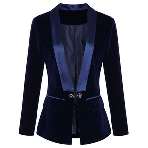 HAUTE QUALITÉ Date Piste 2020 Designer Blazer Femmes À Manches Longues Velours Blazer Veste Vêtements Extérieurs LJ200911