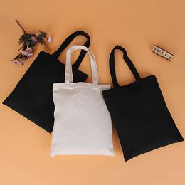 Sac en toile noir et blanc de haute qualité, sac en coton, sac, sac de protection de l'environnement, sacs de sublimation
