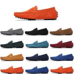 Chaussures en daim décontractées pour hommes de haute qualité sans marque pour hommes sans lacet chaussures en cuir paresseux 38-45 Multi