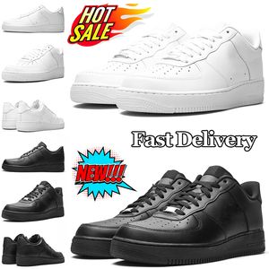 Chaussures de course pour hommes femmes One 1 classique triple blanc noir femmes hommes formateurs baskets de sport de plein air taille 36-45