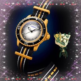 montres à bracelet en nylon de haute qualité 41mm mouvement à quartz japonais hommes femmes automatique mécanique à remontage automatique biocéramique planète lune montres montre de luxe cadeaux