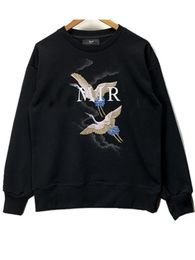 Sudaderas con cuello redondo para hombre, sudadera con estampado de letras de nubes auspiciosas de animales, sudadera de manga larga para hombre, jersey transpirable de gran tamaño, camiseta