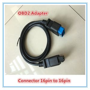 Hoge kwaliteit OBDII OBD 2 16PIN OBD2 16 PIN MANNEN TO VROUWENDE REKENDE Auto diagnostische kabel en connector