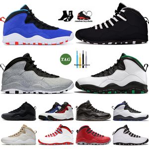 Haute qualité OG Jumpman 10 chaussures de basket-ball 10s hommes sport J10s Tinker Racer bleu Seattle 10e anniversaire drapeau de Chicago Westbrook femmes Sneaker en plein air