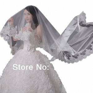 Haut-qualité One Lile White Ivory Wedding Dres Acturations Veils Lace Edge Bridal Voile Velo J86T #