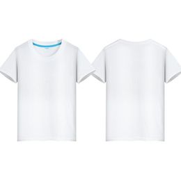 T-shirt à col rond 100 % coton biologique de haute qualité unisexe avec logo personnalisé col polo à manches courtes en tissu tissé léger vêtements pour enfants