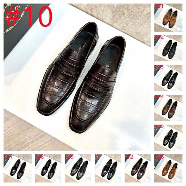 Alta calidad original 1: 1 Zapato de fiesta Hombres Elegante Coiffeur Diseñador Mocasines Moda italiana Zapatos para hombre Zapatos de vestir de boda Marcas formales de lujo para hombres