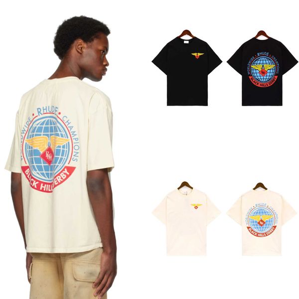 T-shirts de haute qualité Rhuder Designer T-shirts High Street Summer New Earth Wings Flying Fly