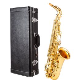 Yas-875 original de alta calidad, modelo de estructura uno a uno, saxofón alto profesional, instrumento de saxo alto e-tune chapado en oro de latón