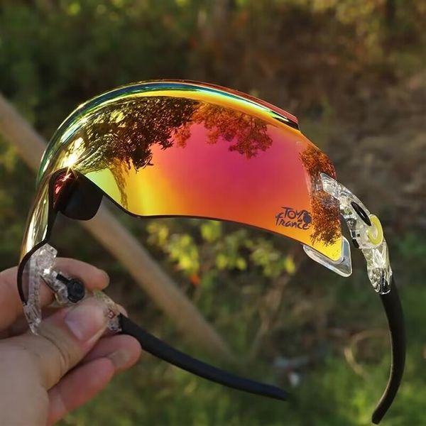 Haute qualité lunettes de plein air cyclisme lunettes de soleil lentille sport hommes femmes lunettes vélo de route vélo dames lunettes Tour de France Comme291o