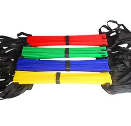 Hoogwaardige buitensporten 5m 9 Rung Agility Ladder voor voetbalvoetbalsnelheid Carry Bag Training Equipment 4 Colors 6822285