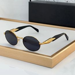 Lunettes de soleil de marque de luxe ovale de haute qualité pour hommes Black Designer Summer Beach Resort Party 240322