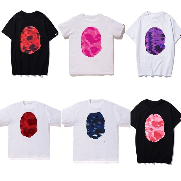 Haute qualité surdimensionné doux bain singe t-shirt chemises pour hommes Bape manches courtes hommes chemises concepteur été hommes impression dessins animés rue respirant t-shirts