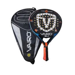 Série de raquettes PADEL de haute qualité Palas 3 couches en fibre de carbone Paddle Eva Face Tennis Beach Racquet Sac Vairo 91 360G 240509