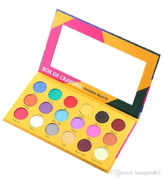 Palette de haute qualité de crayons Cosmetics Palette de fards à paupières 18 couleurs palette de fards à paupières miroises mate œil beauté 6797359