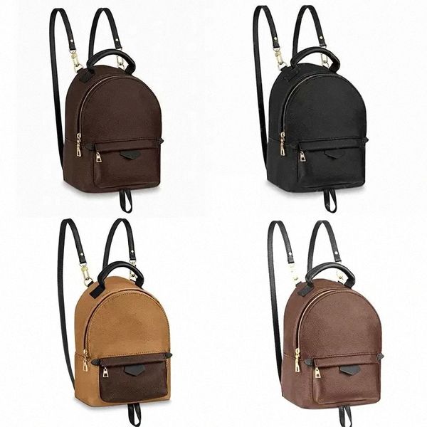 Haute Qualité Palm Springs Mini Cuir Mode Étudiant Sac À Dos Filles Sacs D'école Femmes Femelle Mignon Loisirs Voyage Mochila Desinger Sac De Luxe 43JX #