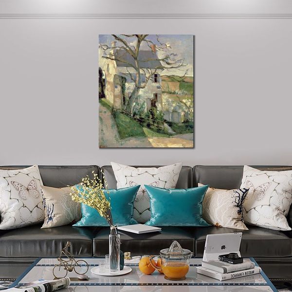 Haute qualité Paul Cezanne peinture toile Art la maison et l'arbre peint à la main nature morte oeuvre décoration murale