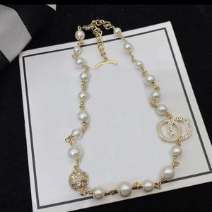 Hoge kwaliteit parel vol gediamanteerd goud ronde bal hanger ketting choker sieraden voor vrouwen Valentijnsdag geschenken