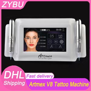 Hoge kwaliteit permanente make-up machine digitale Artmex V8 touch Tattoo Pen Eye Brow Lip Rotary DermaPen MTS-systeem tattoo PMU-pistool Microneedling-systeem Huidverzorging