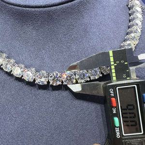 Hoge kwaliteit persoonlijke aanpassing tennis armband zilver 925 9mm VVS Moissanite Iced Out Tennis Chain