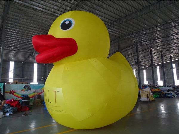 Pato amarillo de goma inflable gigante de 10/13,2/16,4 pies de altura personalizado de alta calidad, modelo de dibujos animados de 3/4m de altura para juguetes de decoración