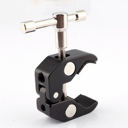 Freeshipping Hoge kwaliteit fotostudio-accessoires Magic Friction Arm Super Crab Clamp Scharnierende tang Clip Vrusv