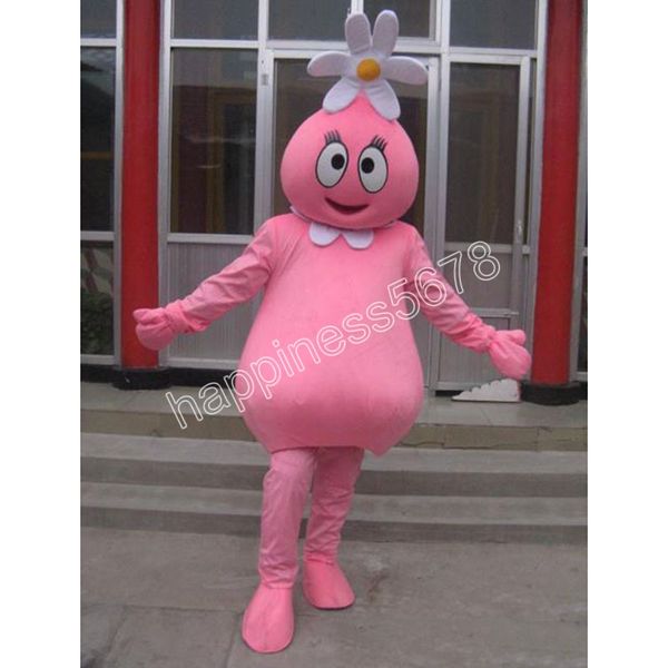 Disfraz de Mascota para niñas de flores rosadas de alta calidad, tema de personalización, vestido elegante, vestido de fiesta de ropa publicitaria
