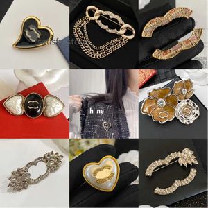Hoge kwaliteit pinnen broches verschillende nieuwe internet beroemde vrouwen broche modeontwerper pins Pearl Crystal Copper Woman accessoires voor etentje