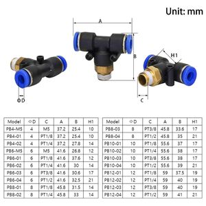 Hoge kwaliteit PL/PB/PCF/PC/SL/PD/PX TYPE Snelle afgifte Slang Slang Versnoerpijp Pijpen Gas Connector Luchtpneumatische fitting