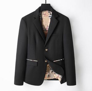 hoge kwaliteit geruite designer herenpak zwarte casual zakelijke luxe heren blazer jas