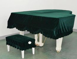 Hoogwaardige pleuche grand piano begrensd stofbeschermend deksel doek piano cover 150Size green809147777