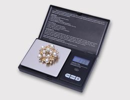Hoge kwaliteit zak mini digitale schaal 100g x 0,01 g elektronische precieze sieraden schaal hoge precisie keukenweegschalen met led-achtergrondverlichting