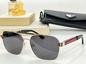 Hoge kwaliteit gepolariseerde lens pilot mode zonnebril voor mannen vrouwen PS12YS merkontwerper vintage sport metalen plank vierkante rijzonnebril zonnebril met kofferdoos