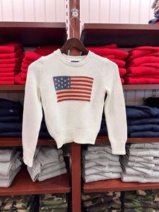 Suéter de polos de alta calidad Suéter de mujer Y2K Invierno de mujer Vintage Lujo de mujer Bandera de EE. UU. Suéter de punto Estética Jersey de manga larga 230831