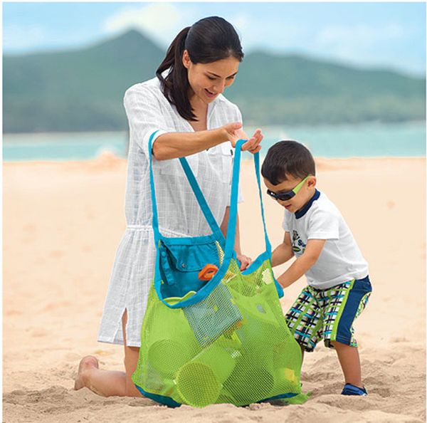 Haute qualité Portable en plein air bébé coquille organisateur sacs enfants sac de plage coquilles recevoir sac plage sable jouet collecte sacs de rangement