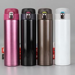 Bouteille thermos portable de haute qualité Girl / garçon en acier inoxydable Bouteille à vide Visks Isulate Cup High Capace Student Tra