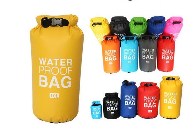 Bolsa seca impermeable de pvc de viaje portátil de alta calidad, mochila ligera plegable para exteriores, paquetes de mar, bolsas de almacenamiento de ropa para piscina, paquete de agua flotante para buceo