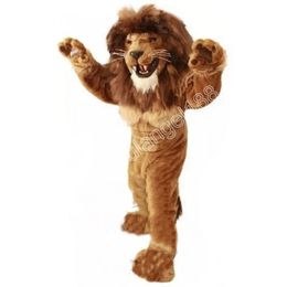 Hoge kwaliteit Power Lion Mascot Costume Catoon Character Outfit Pak Halloween volwassenen Maat Verjaardagsfeestje Outdoor Outfit Charitable