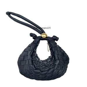 Sac sous les bras tressé rétro de haute qualité, sac demi-lune pour femmes, dernier sac à bandoulière de luxe pour femmes