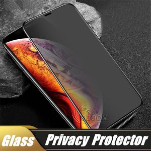 Hoge kwaliteit privacy gehard glas voor iPhone 15 14 13 13pro 12 mini 11 Pro max X XR XS 6 7 8 Plus SE Volledige lijm Anti-spy Screen Protector Film