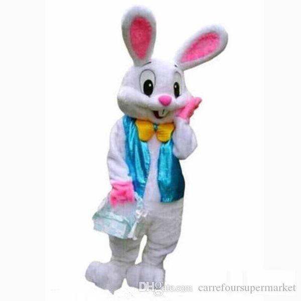 Costume de mascotte de lapin de pâques professionnel de haute qualité, insectes lapin lièvre, taille adulte