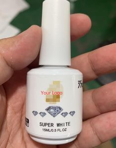 Gel de color blanco puro de alta calidad, súper blanco, negro, sin amarillo, duradero, esmalte de gel de LED UV para decoración de uñas
