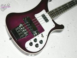 Alta calidad púrpura 4 cuerdas 4003 bajo eléctrico guitarras estéreo varitone envío gratis