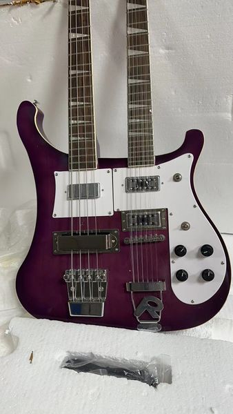 Guitare électrique violette de haute qualité avec étui rigide