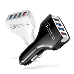 Haute qualité QC3.0 quatre ports USB chargeur de voiture Charge rapide chargeur de voiture double USB chargeur de téléphone portable de voiture