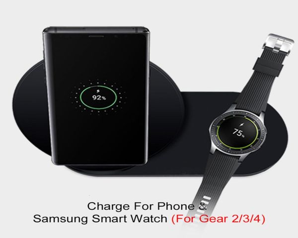 Chargeur sans fil Qi plus rapide de haute qualité 2 en 1, pour Samsung Galaxy S9 S8 S10 note 10 S 9 S 8 gear S3 S41995578