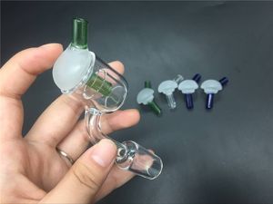 haute qualité Quartz Thermal Banger Champignon verre Carb Cap Verre Nail 2IN1 Carb Cap Avec Épais Quartz Nail Banger pour Bongs Pipe À Eau