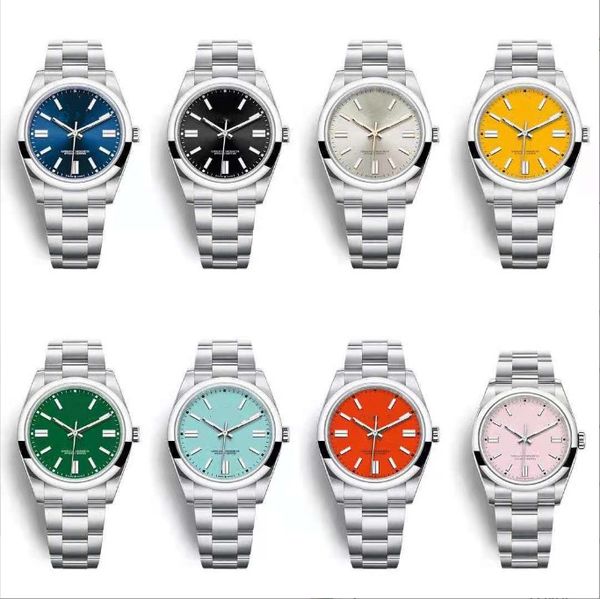 Montres à quartz de haute qualité d'affaires marque de luxe homme femme montre 41mm montre en or date automatique en acier inoxydable montres habillées noires montre cadeau