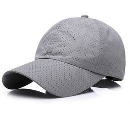 hoogwaardige snelle droge petten canvas hoeden mannen vrouwen zomer buiten sport vrije tijd strapback ademende mesh sun hat honkbal pet