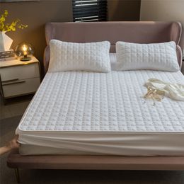 Housse de matelas matelassée de haute qualité, drap de protection de couleur unie, taille personnalisée, 220217